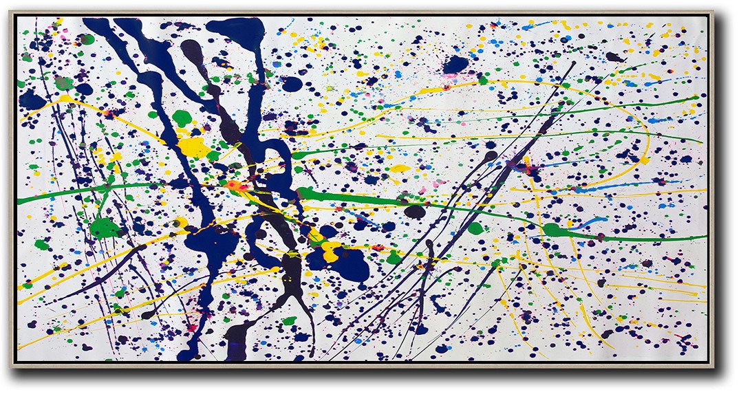 Horizontal Palette Knife Contemporary Art - Modern Canvas Huge